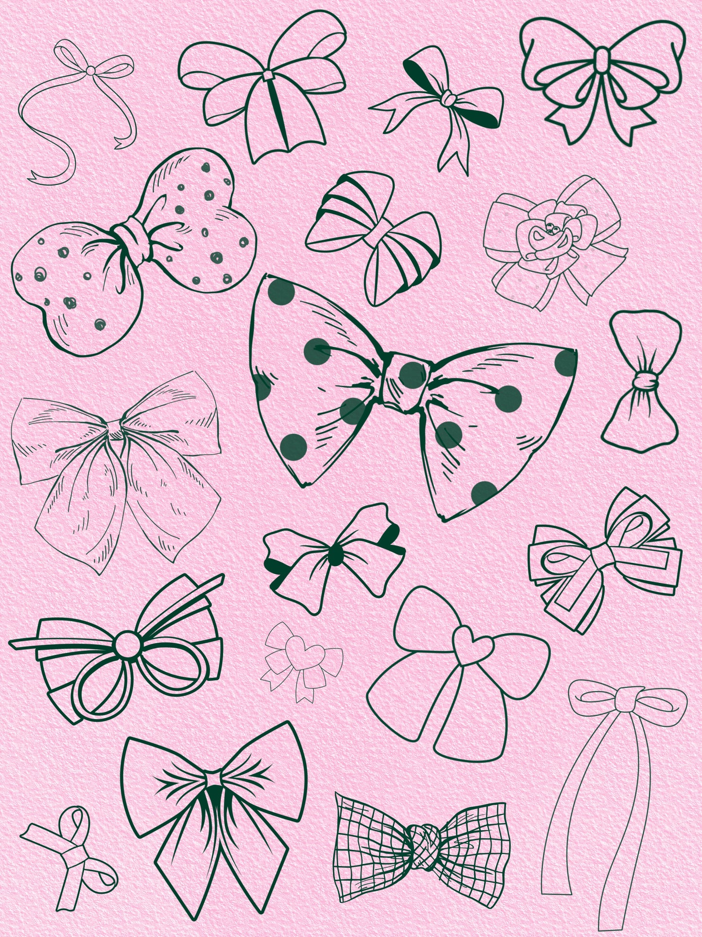 Bowknot Element Brush Set for Procreate – Cute, Elegant, Decorative