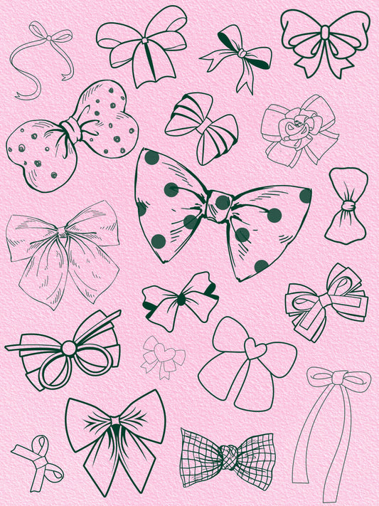 Bowknot Element Brush Set for Procreate – Cute, Elegant, Decorative
