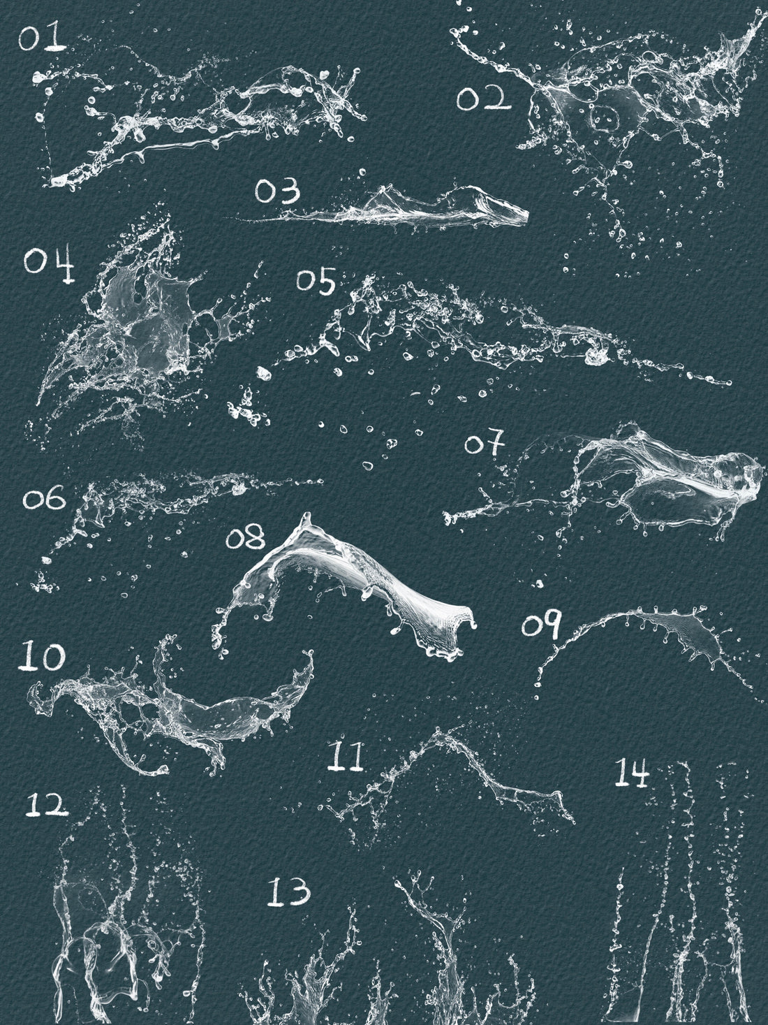 Realistic water splash effect created in Procreate