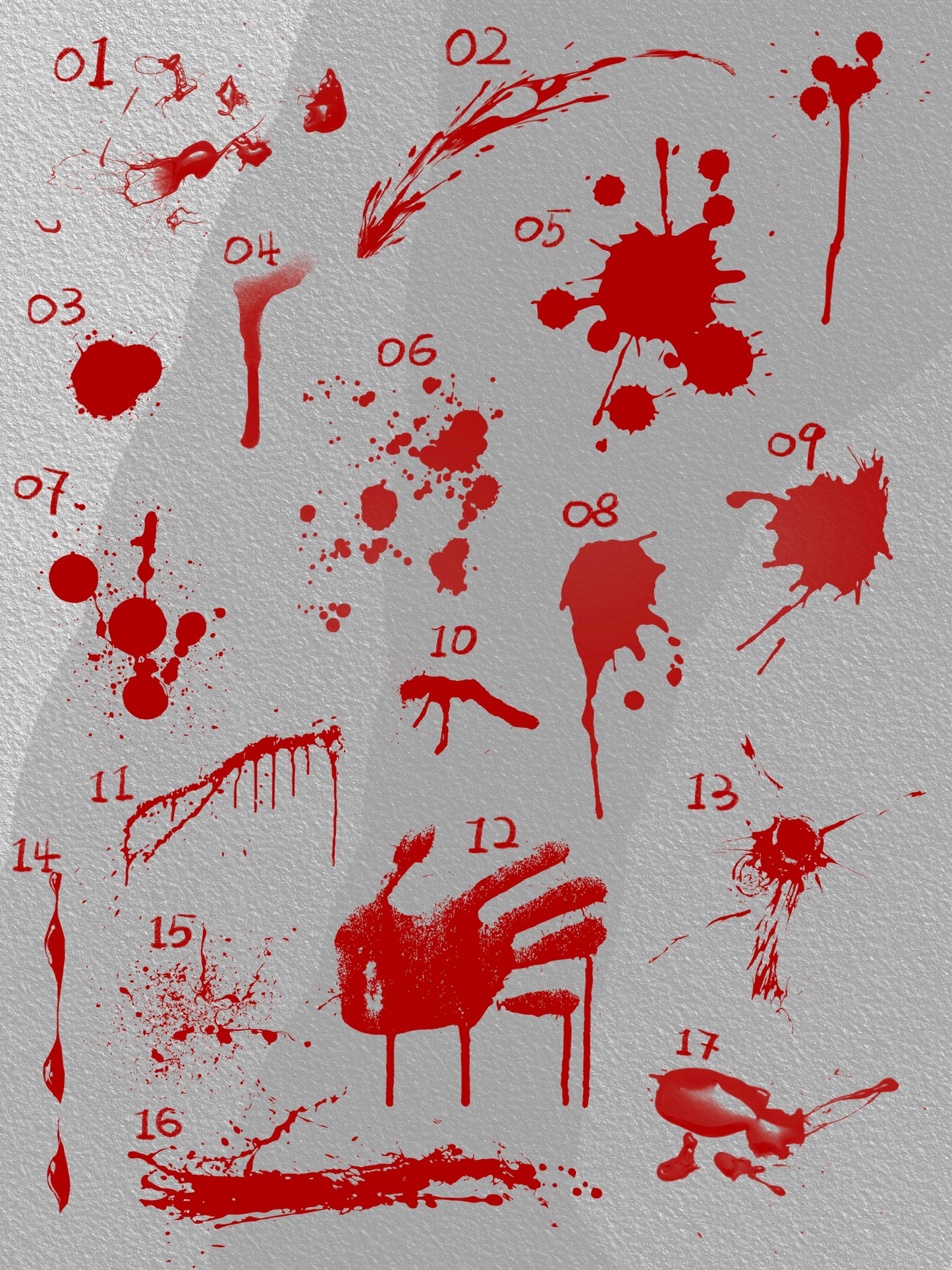 🩸 Blood Splatter Brush Set for Procreate - Gritty, Graphic, Intense